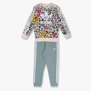 Adidas Kids' Gray and Multicolor Tracksuit